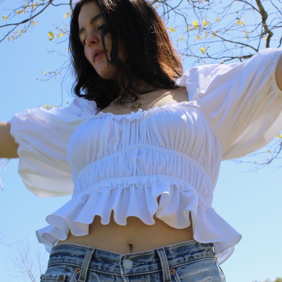 For Love & Lemons Poplin Jackson Crop top!!💗🍋 - Picture 2 of 4